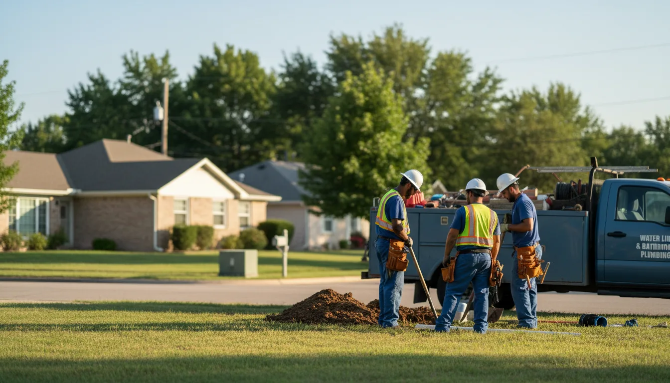Residential water line and bathroom plumbing service in Sardis, TN